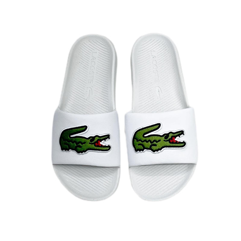 Breddegrad sæt ind kantsten Lacoste (Mens white/green croc slide) – Vip Clothing Stores