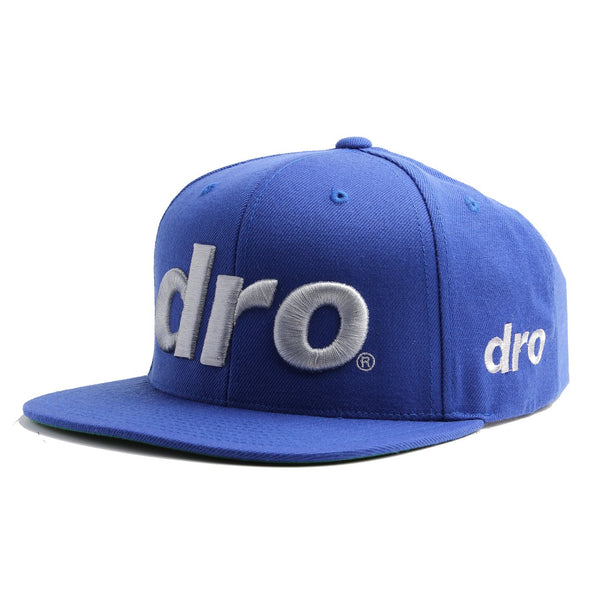 Dro Clothing (royal blue /white snapback logo)