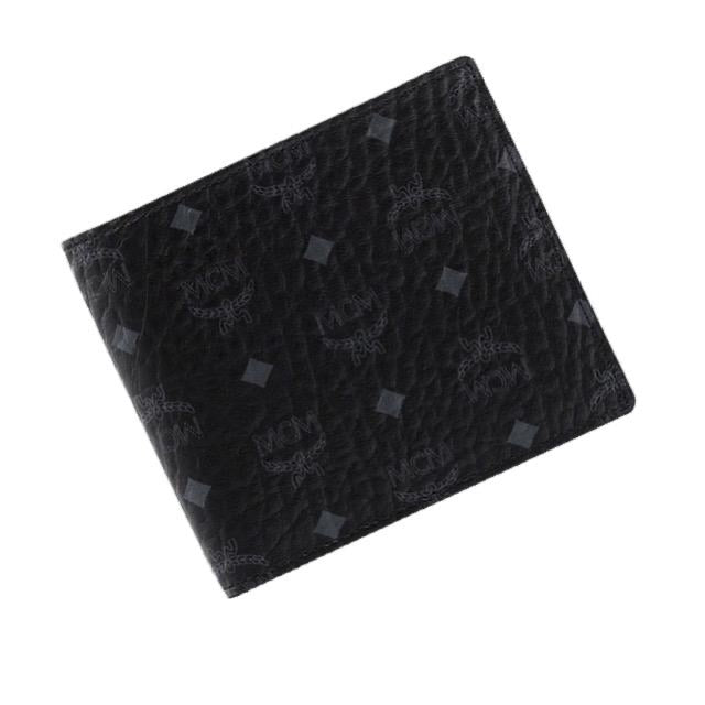MCM (Black Bifold Wallet in Visetos Original)