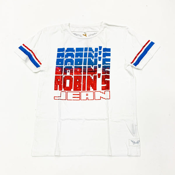 Robin Jeans (white crewneck t-shirt)