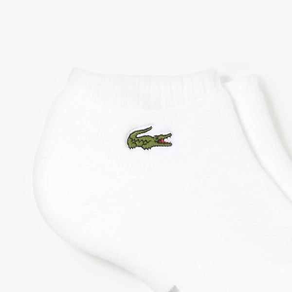 LACOSTE (Men's white/gray Sport Low Cut Socks)