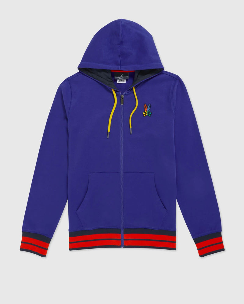 Psycho bunny (men’s bold blue Warwick color block logo hoodie)