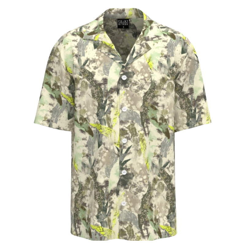 Point blank ( neon lime jungle resort button up)