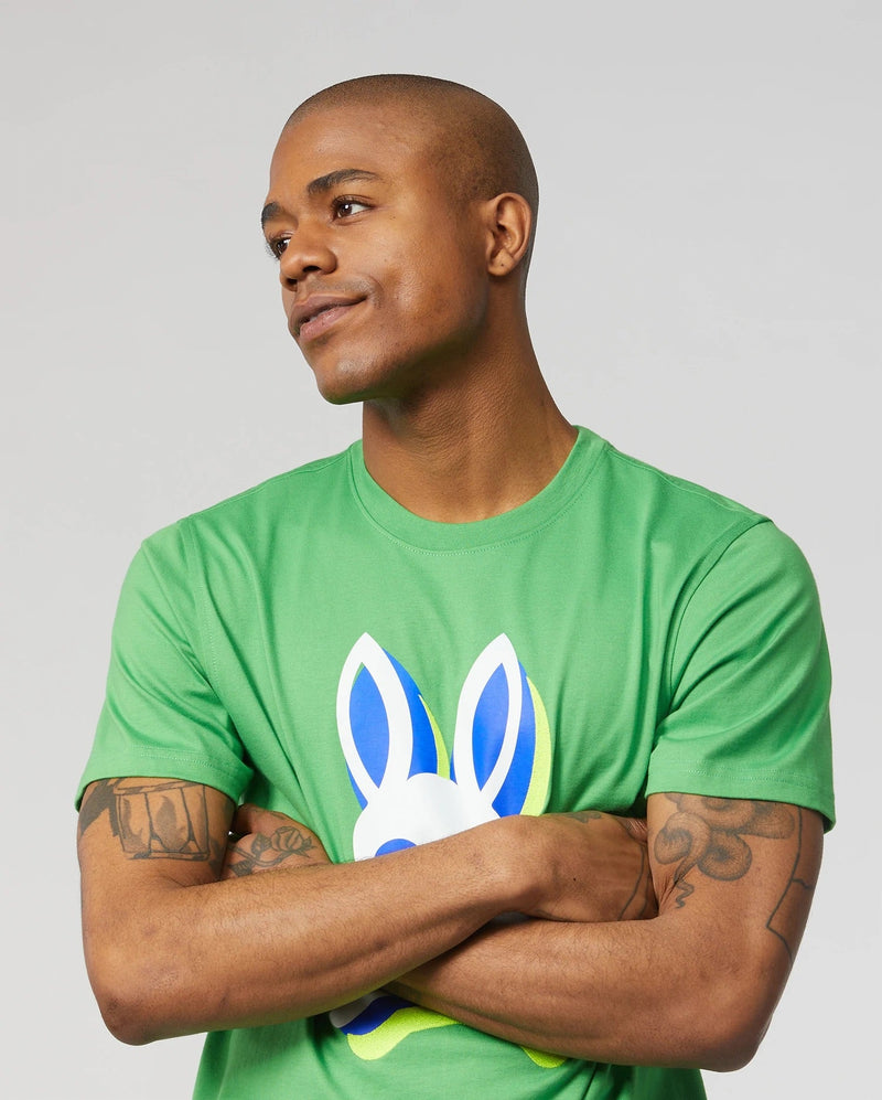 Psycho bunny (mens grass green lamport graphic t-shirt)