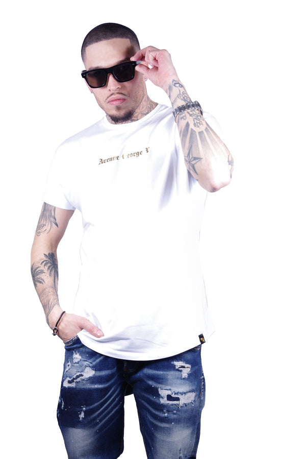 Avenue George (White /Gold crewneck t-shirts)