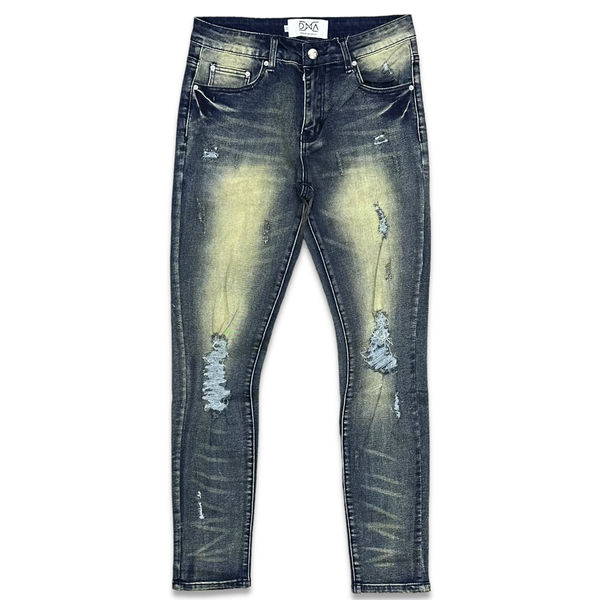 Dna premium (men’s dark blue/ sand  handcrafted cut jean)