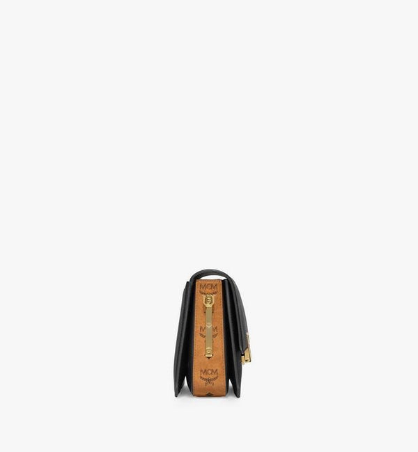 Mcm (black Shoulder Bag in Visetos Leather Block bag)