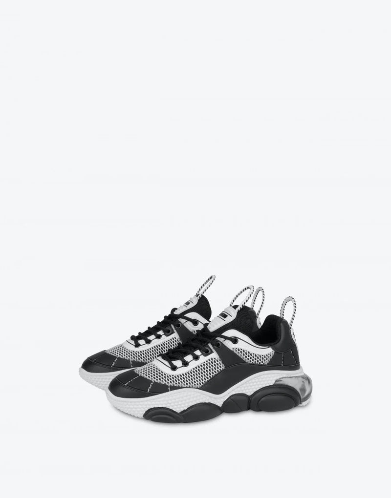 Moschino (black/white mesh bubble teddy shoes)