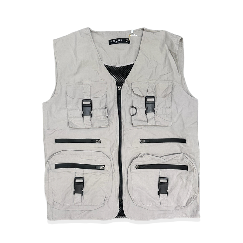 Focus (grey combat zip down vest )