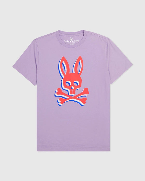 Psycho bunny (mens California lilac henton graphic t-shirt)