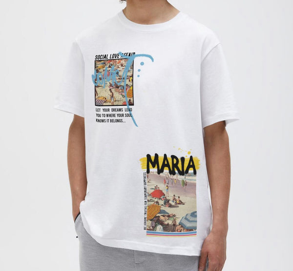 Maria by fifty (white ”social love affair t-shirt)