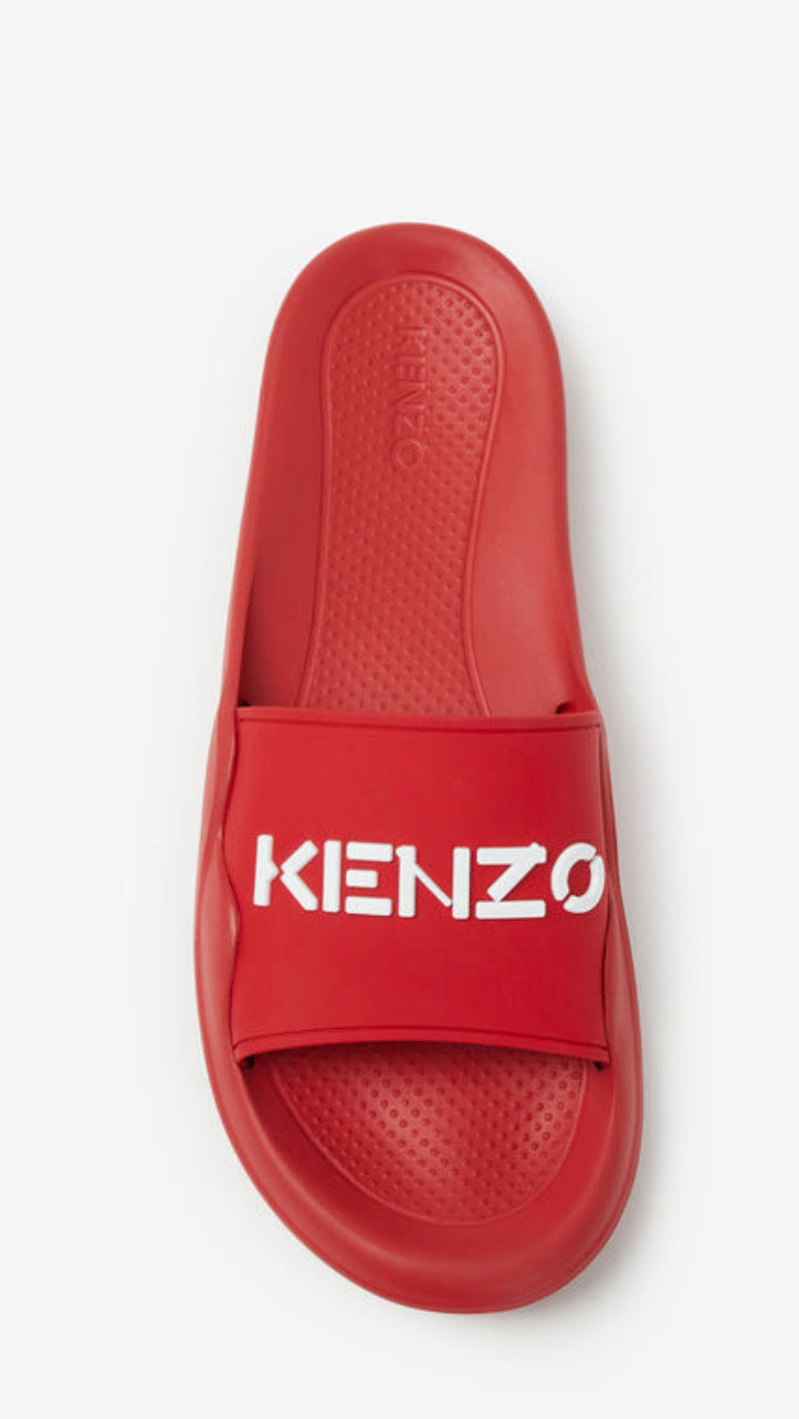 Kenzo (red ”kenzo logo print slide)