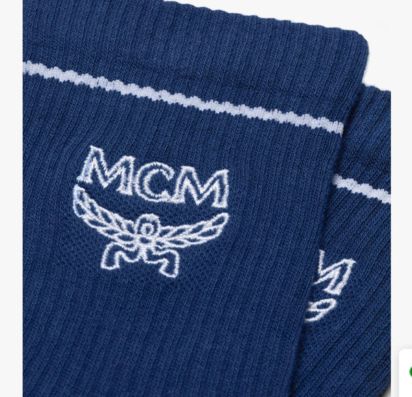 MCM (Royal blue Classic Logo Cotton Socks)