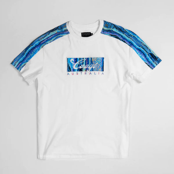 Coogi Australia (classic blue patch white t-shirt)