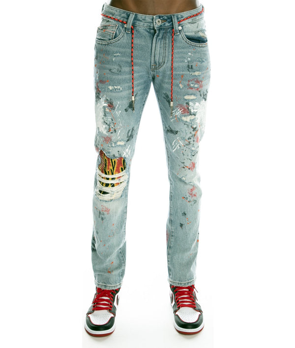 Cult of individuality (blue/multi denim jeans)