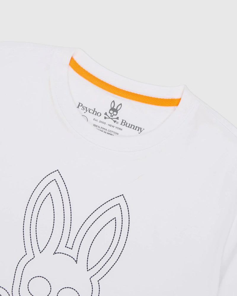 Psycho bunny (mens white Larkin big bunny t-shirt)