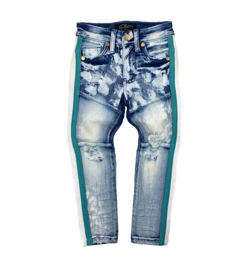 Elite denim (kids blue/turquoise stripe jean)