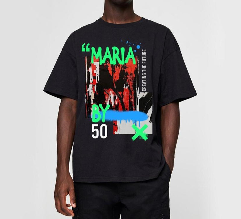 MARIA BY FIFTY (Black crewneck t-shirts)