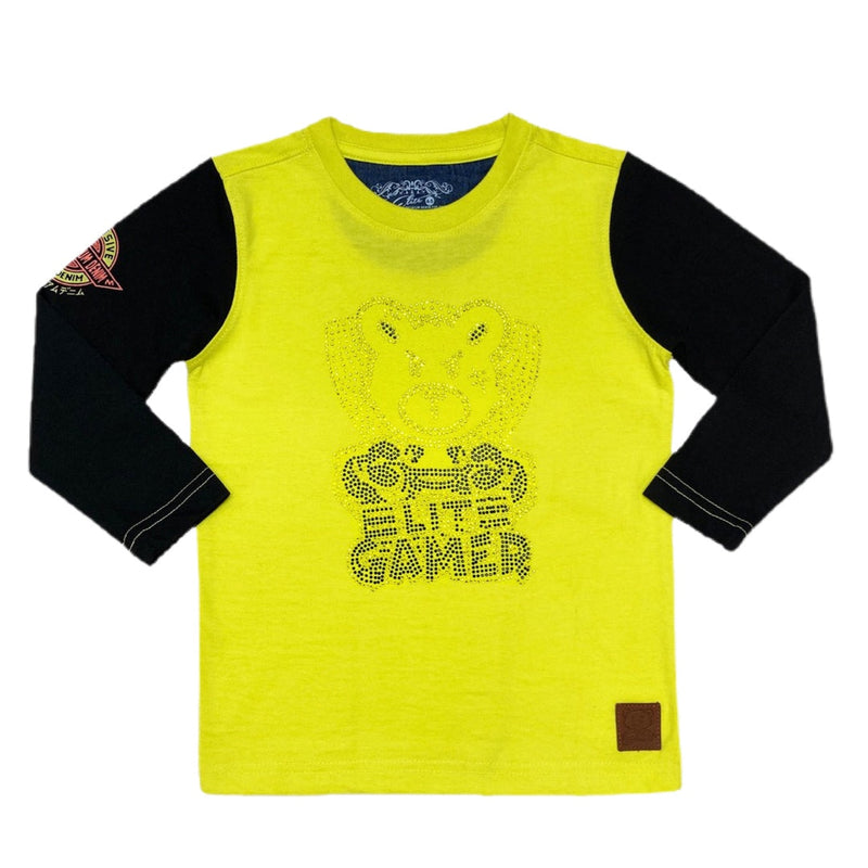 Elite denim (kids yellow/black elite gamer long sleeve t-shirt)
