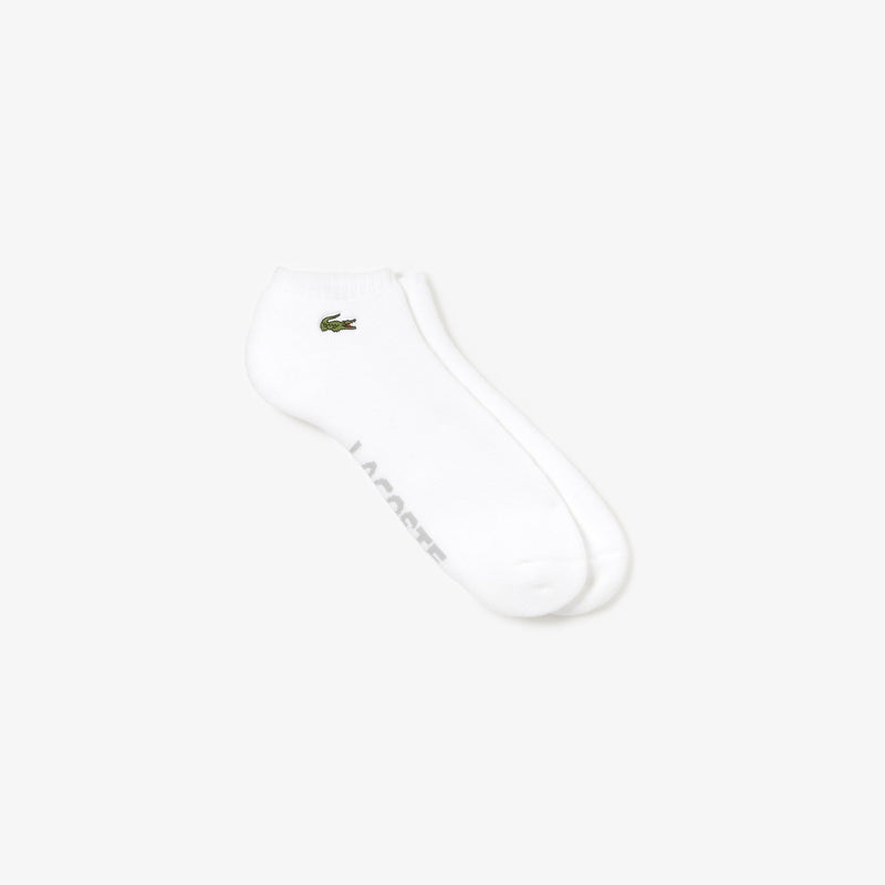 LACOSTE (Men's white/gray Sport Low Cut Socks)