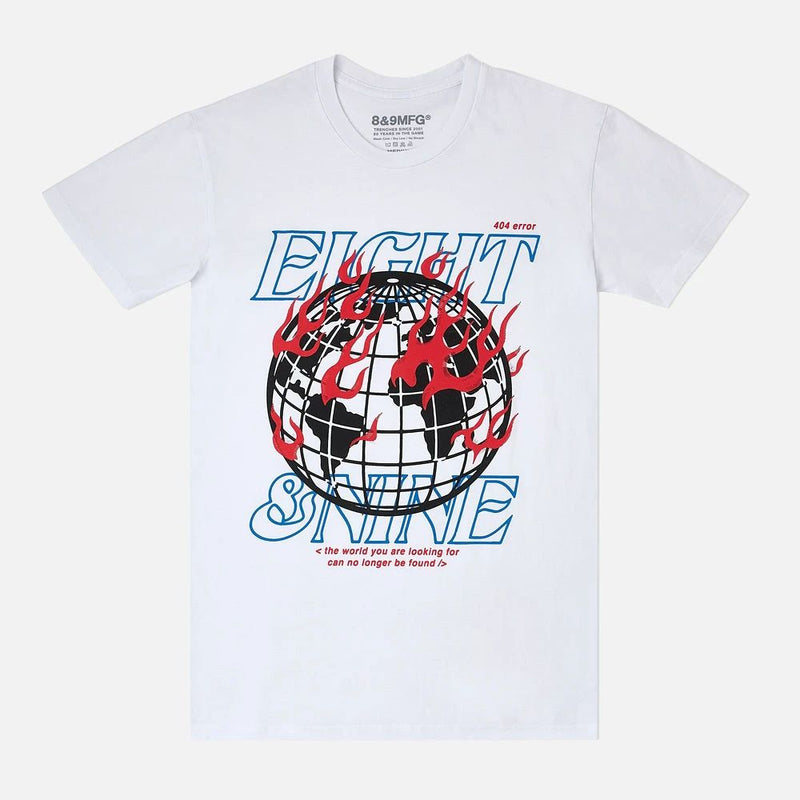 Eight & nine (white/red “world t-shirt)