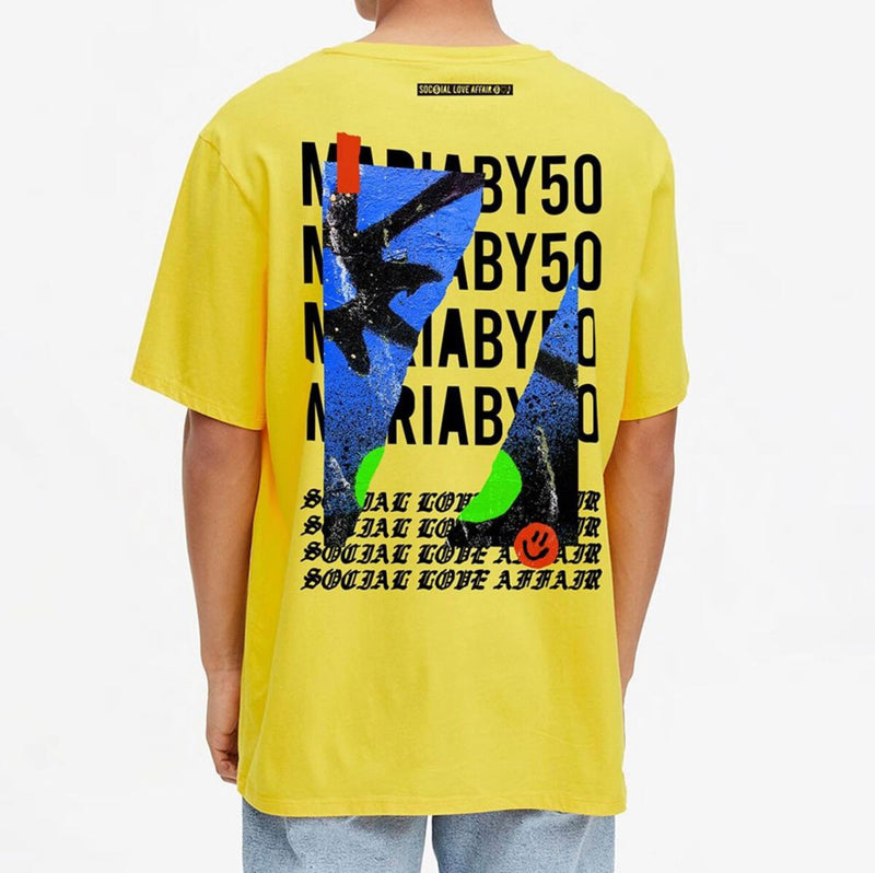 Maria By Fifty (yellow /multi crewneck t-shirt)