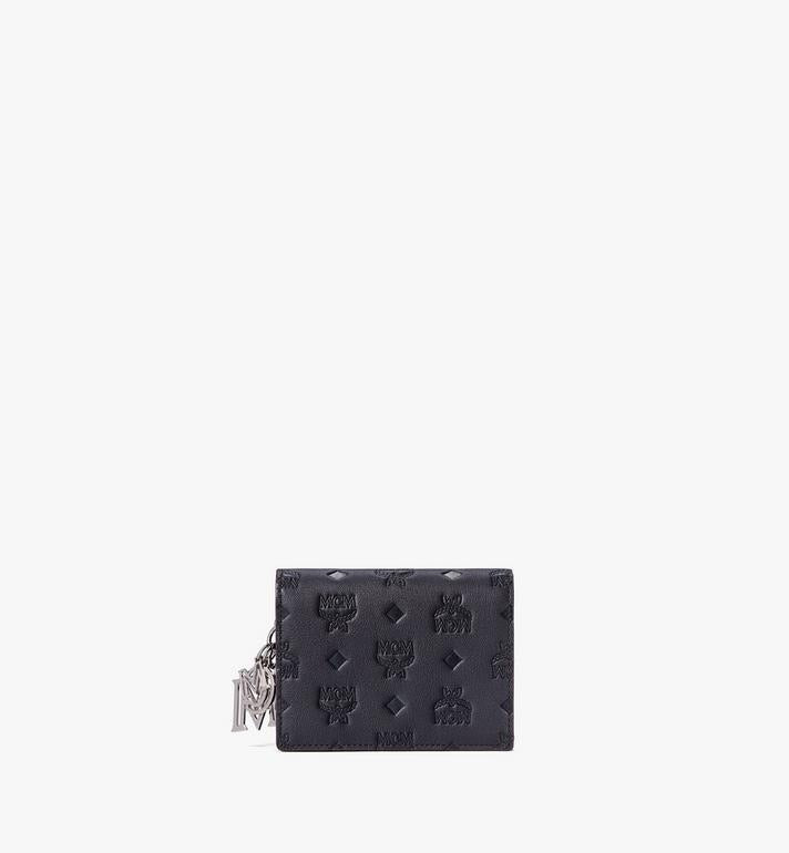 MCM (black klara chain wallet monogram leather)