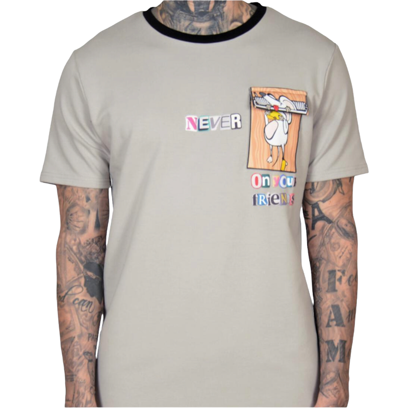 Thc (grey never rat mouse trap pocket t-shirt)