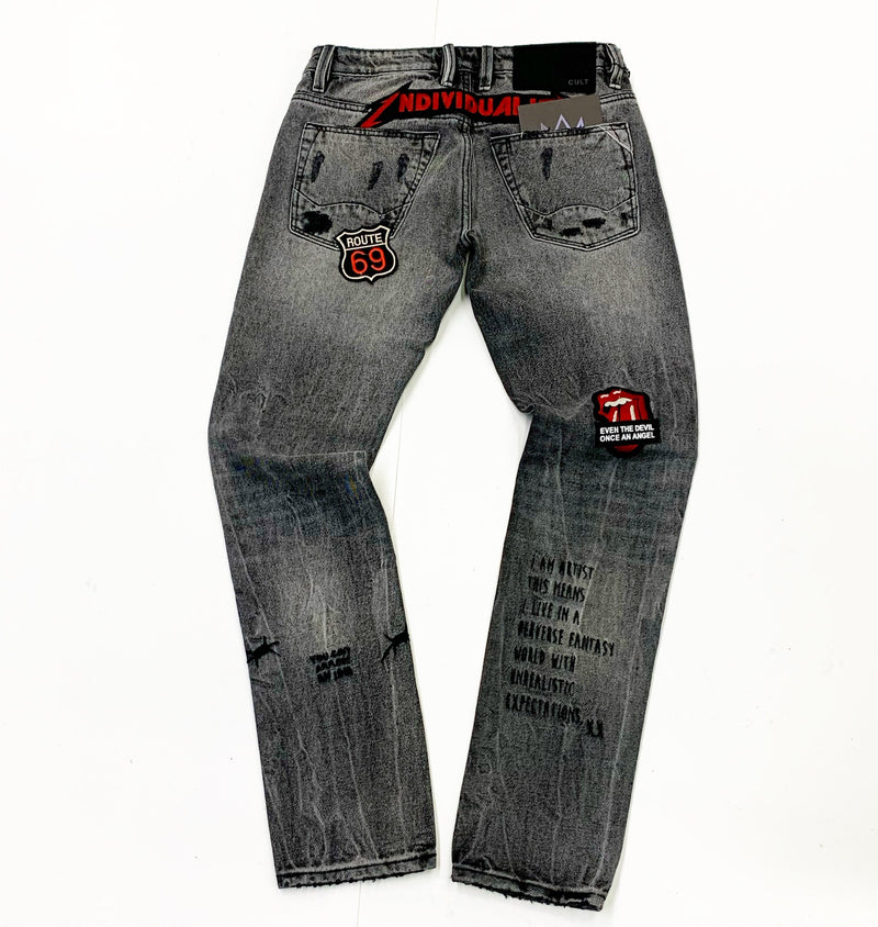 Cult of individuality (grey/black wash jeans)