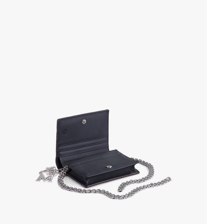 MCM (black klara chain wallet monogram leather)