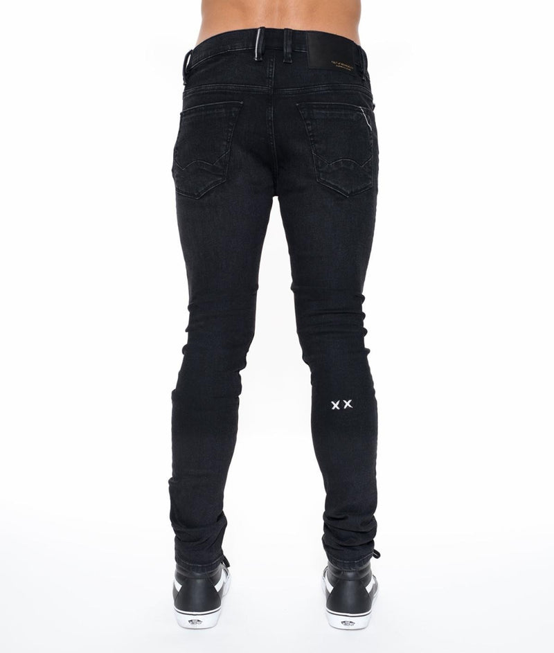 Cult of individuality (black/gray wash skinny jeans)