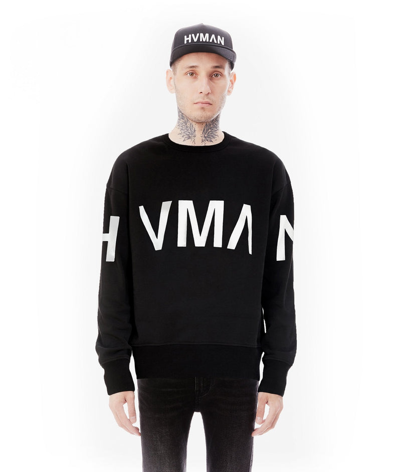 Hvman (black crewneck sweater)