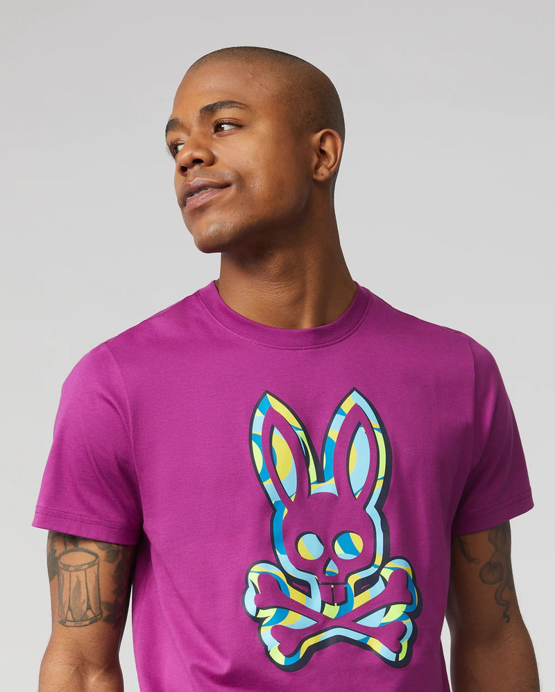 Psycho bunny (mens summer plum ash graphic t-shirt)