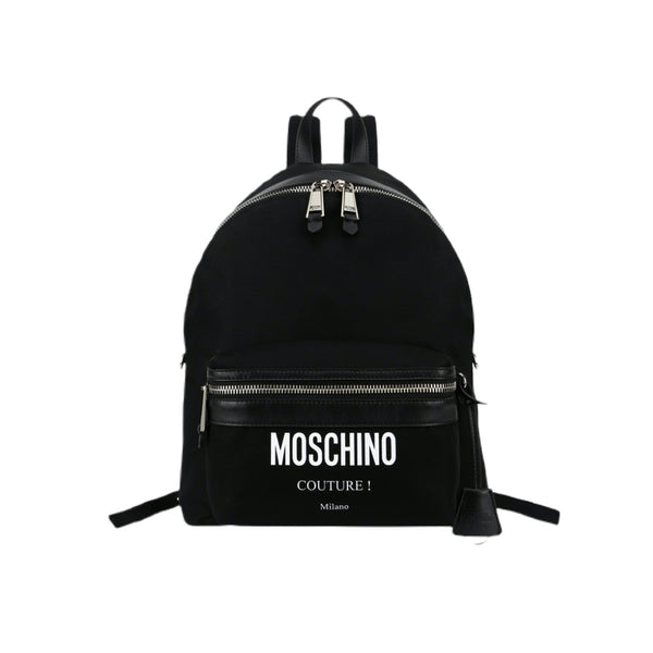 Moschino (black couture cordura nylon backpack)