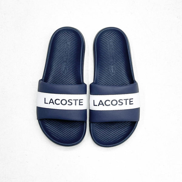 Lacoste (Mens navy/white “Lacoste slide)