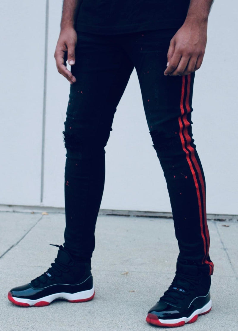 Reelistik nyc (Black/Red stripe jean)
