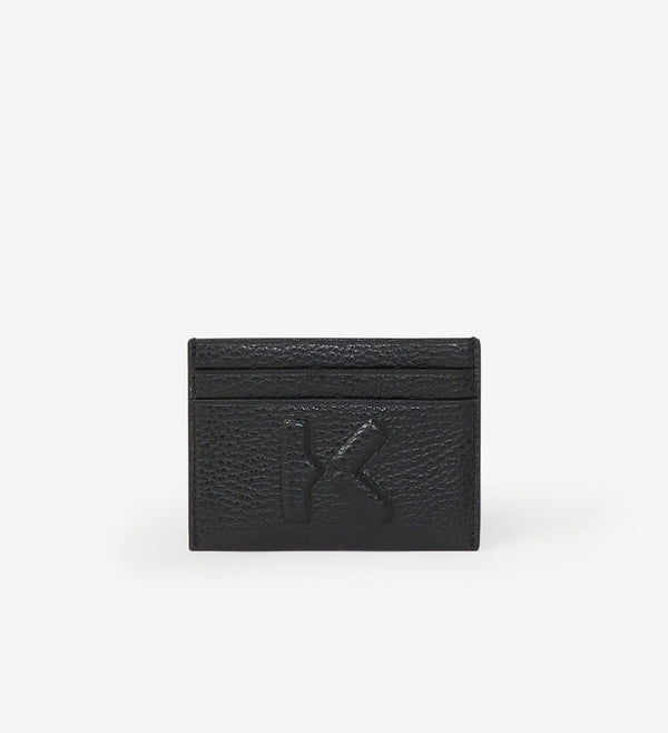 Kenzo (black Imprint grained leather cardholder)
