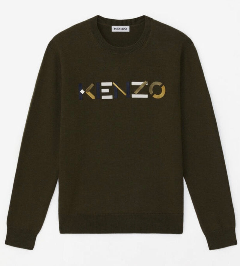 Kenzo (Olive logo multicolored sweatshirt )