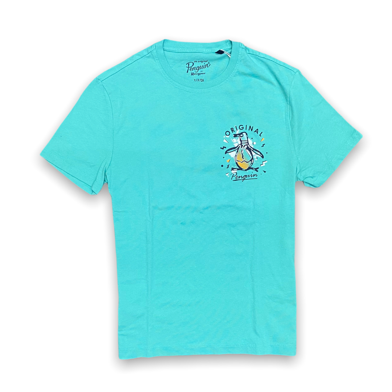 Penguin (turquoise crewneck t-shirt)