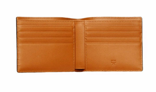 MCM (Brown Bifold Wallet in Visetos Original)