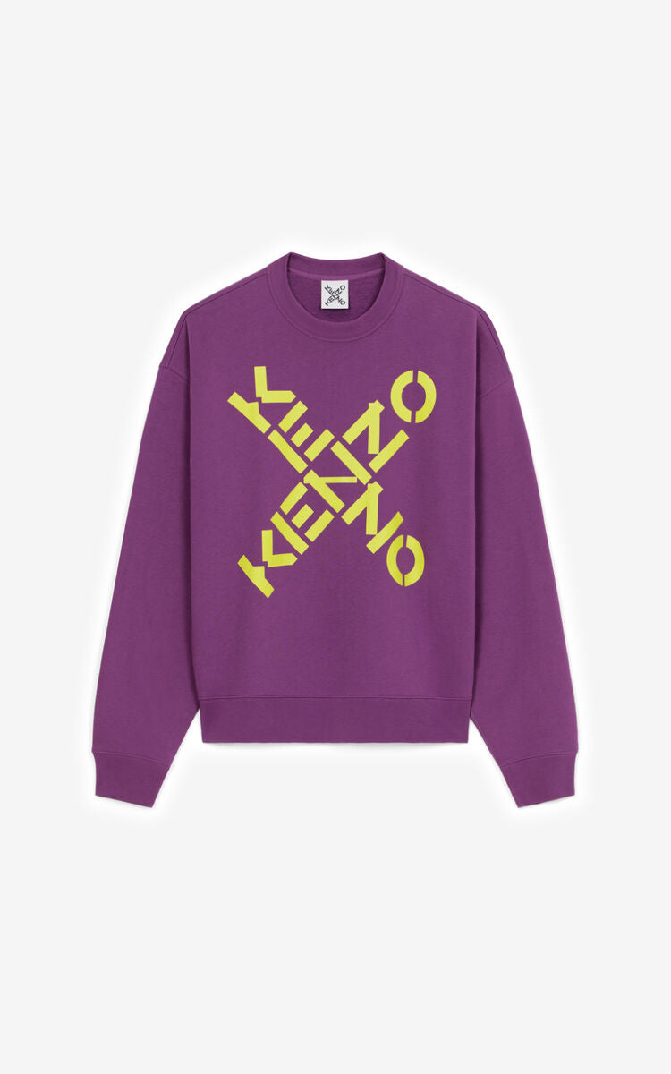 Kenzo (bright purple big x’ kenzo sweater)