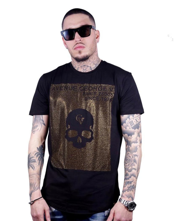 AVENUE GEORGE (Black/Gold CREWNECK T-SHIRTS)