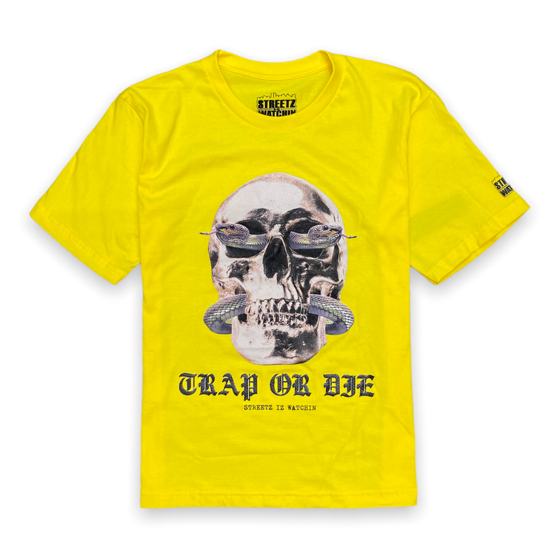 Streetz iz watchin (yellow “skull snake t-shirt)