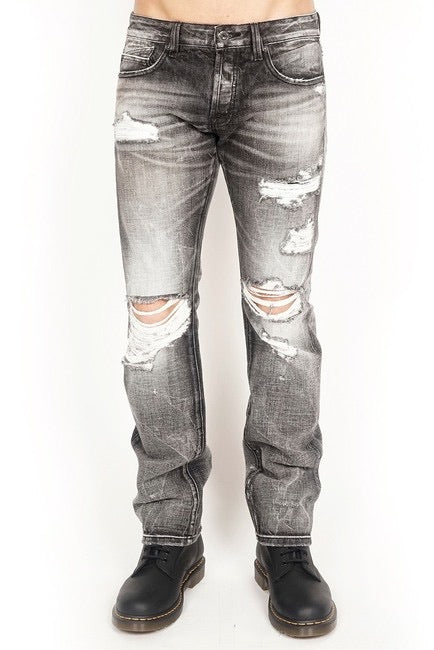 Cult of individuality (grey/white cut wash jean)