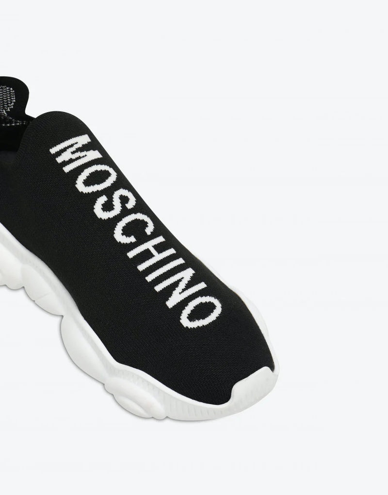 Moschino (black knit logo sock shoes)