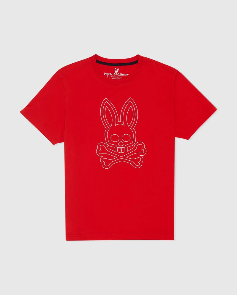 Psycho bunny (mens red spice Larkin big bunny t-shirt)