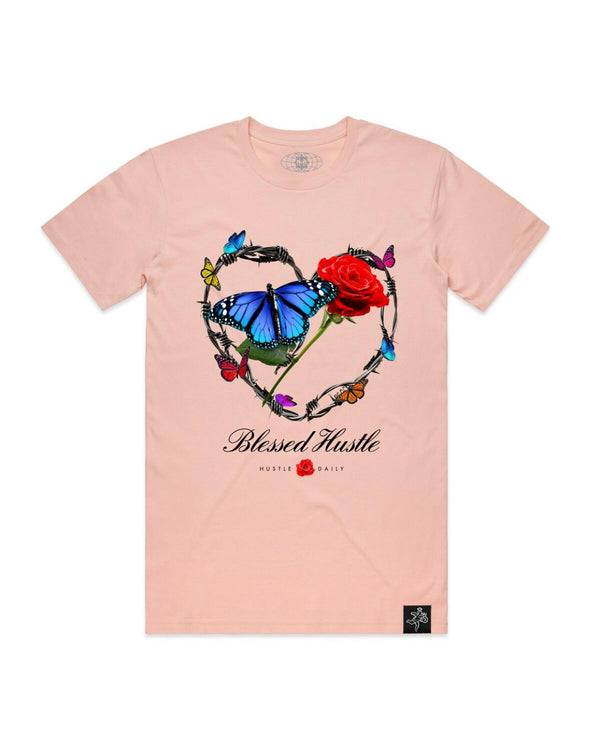 Hasta muerte (pink “blessed barbed heart t-shirt)
