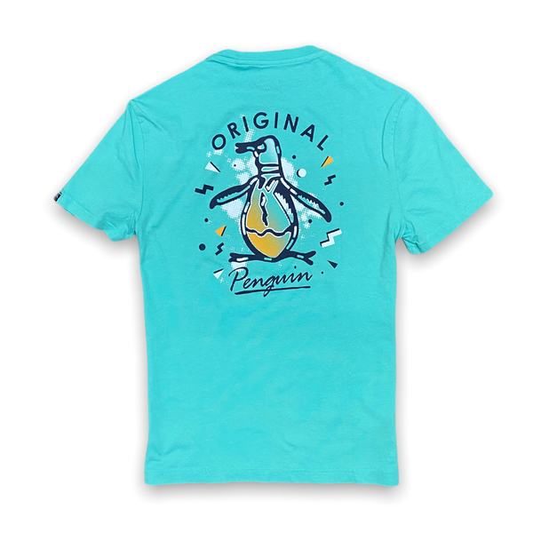 Penguin (turquoise crewneck t-shirt)