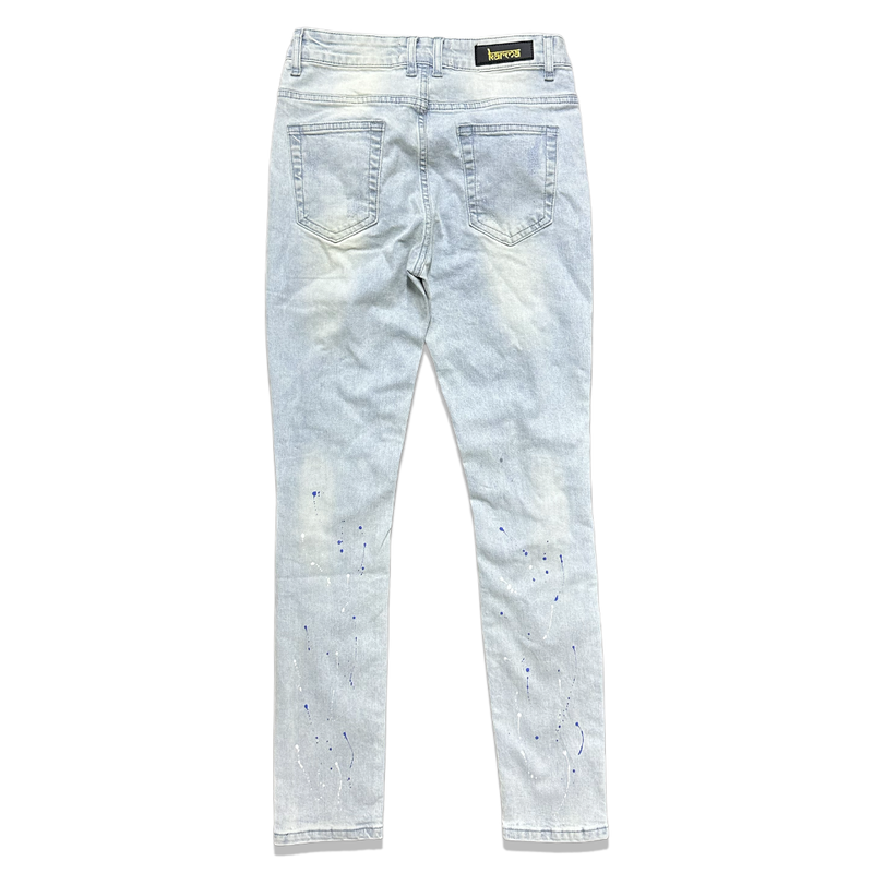 Karma (light blue/royal cut biker skinny jean)