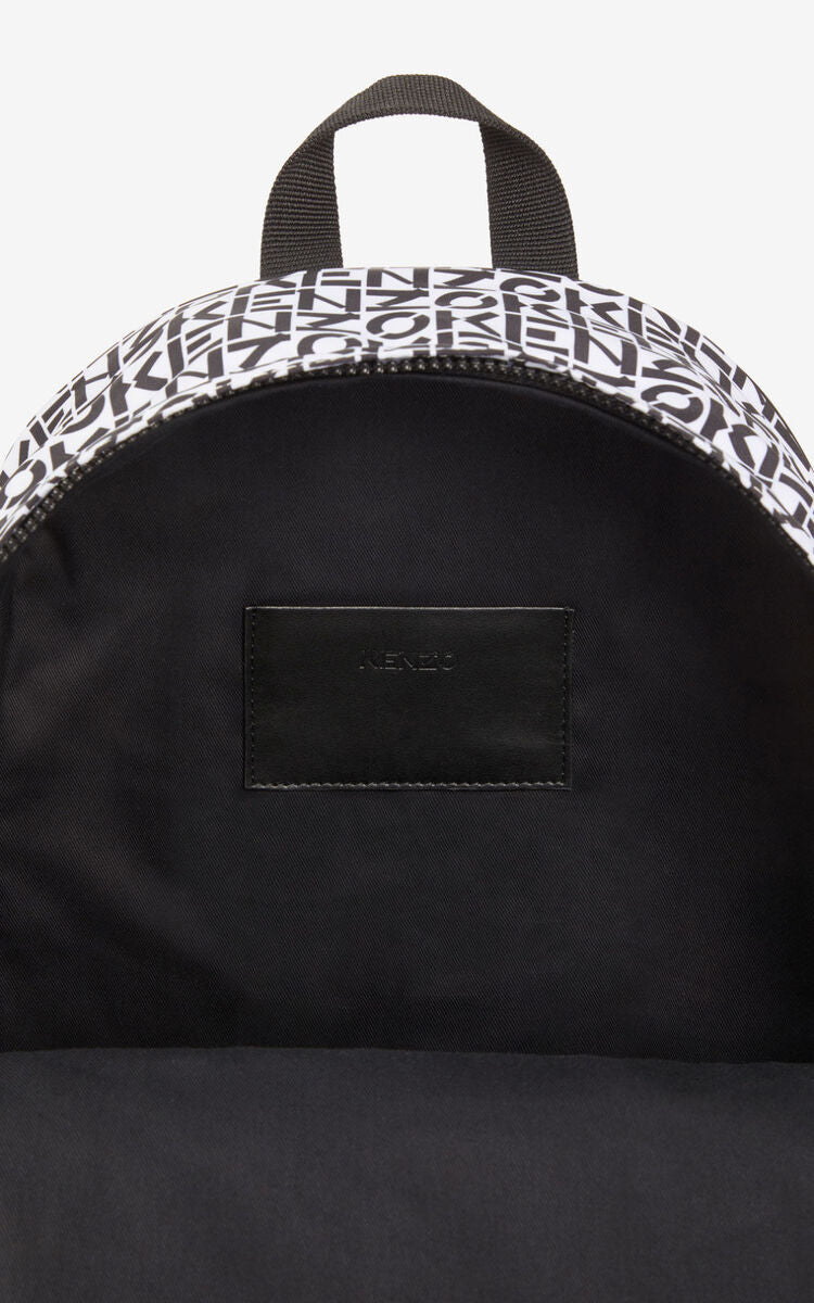 Kenzo (white/black “kenzo repeat backpack)